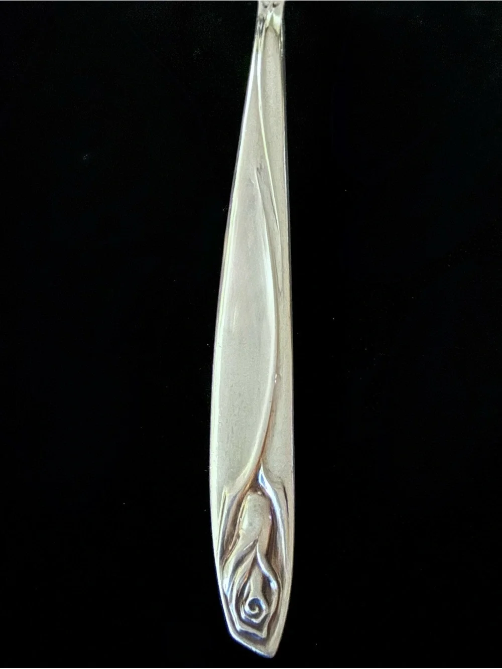 1960s International Deep Silver Anniversary Rose Serving Fork